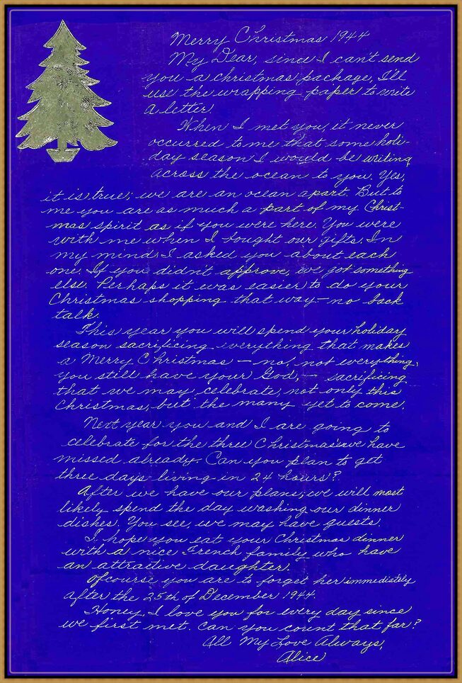 Alice Spiker's 1944 Christmas Letter to Brad Spiker
