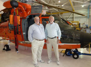 Wayne Struzik & Bob Regan Cmrd. USCG (ret) at the Houston Coast Guard station, November 2010(They even dressed alike!)